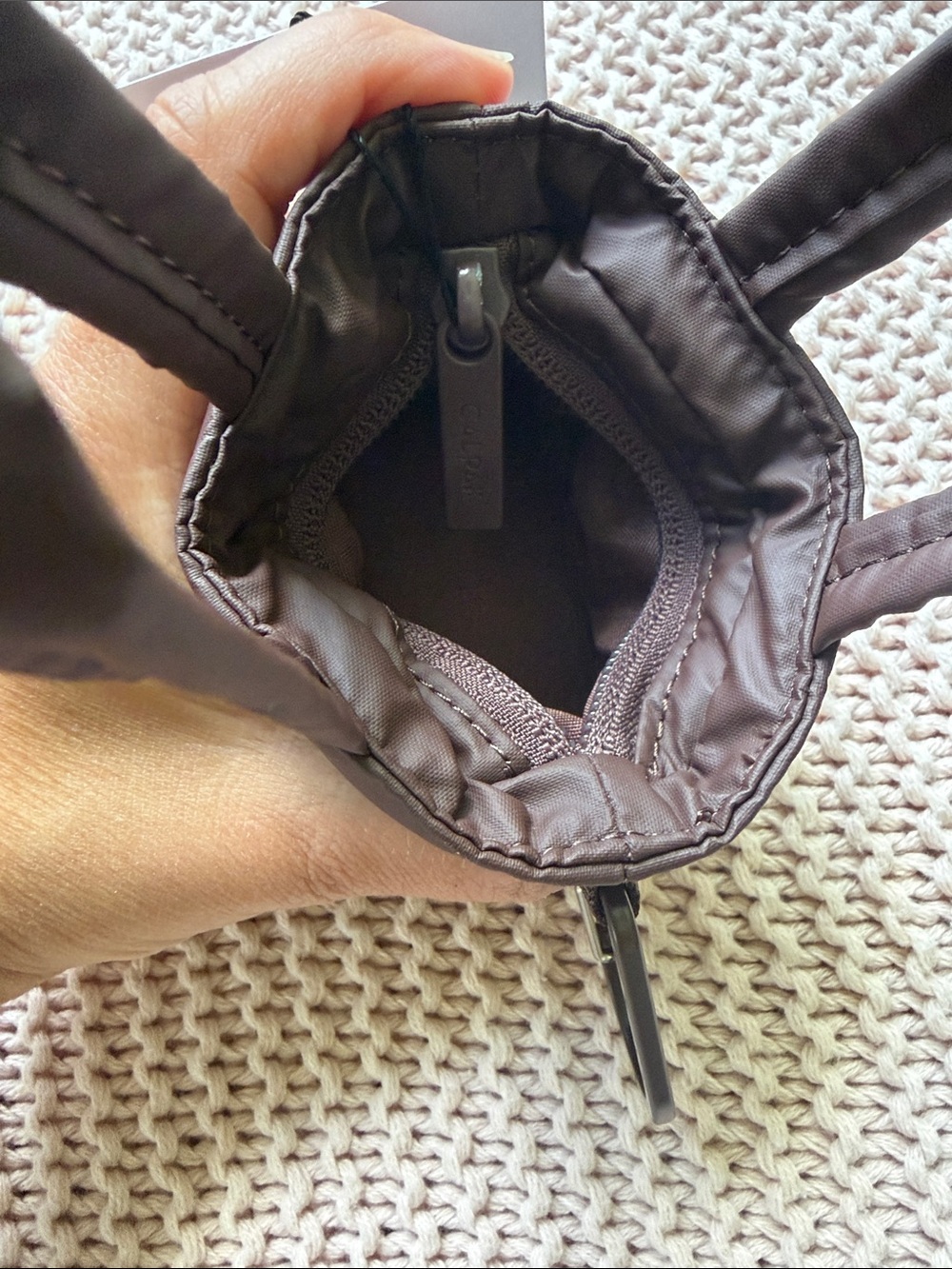 Calpak Mini Tote Keychain in Brown - Picture 2 of 2